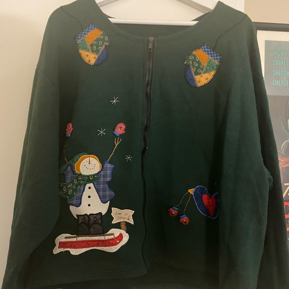 Vintage Ugly Christmas Green Sweater